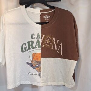 Hollister Brown Cotton T-Shirt